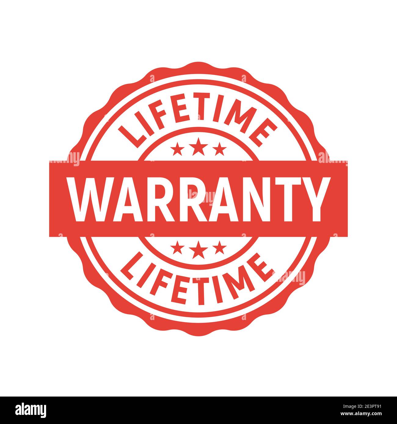 Lifetime warranty limited stamp round tag. Warranty extended guarantee