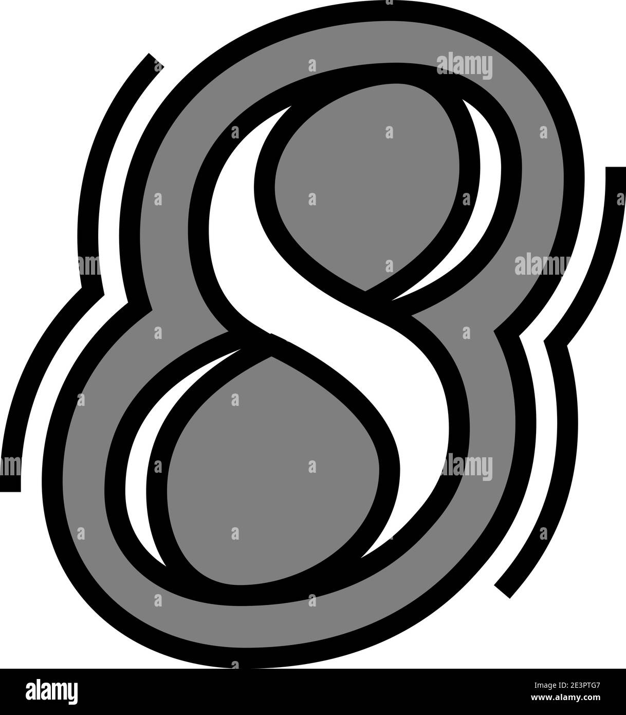 eight number color icon vector illustration Stock Vector