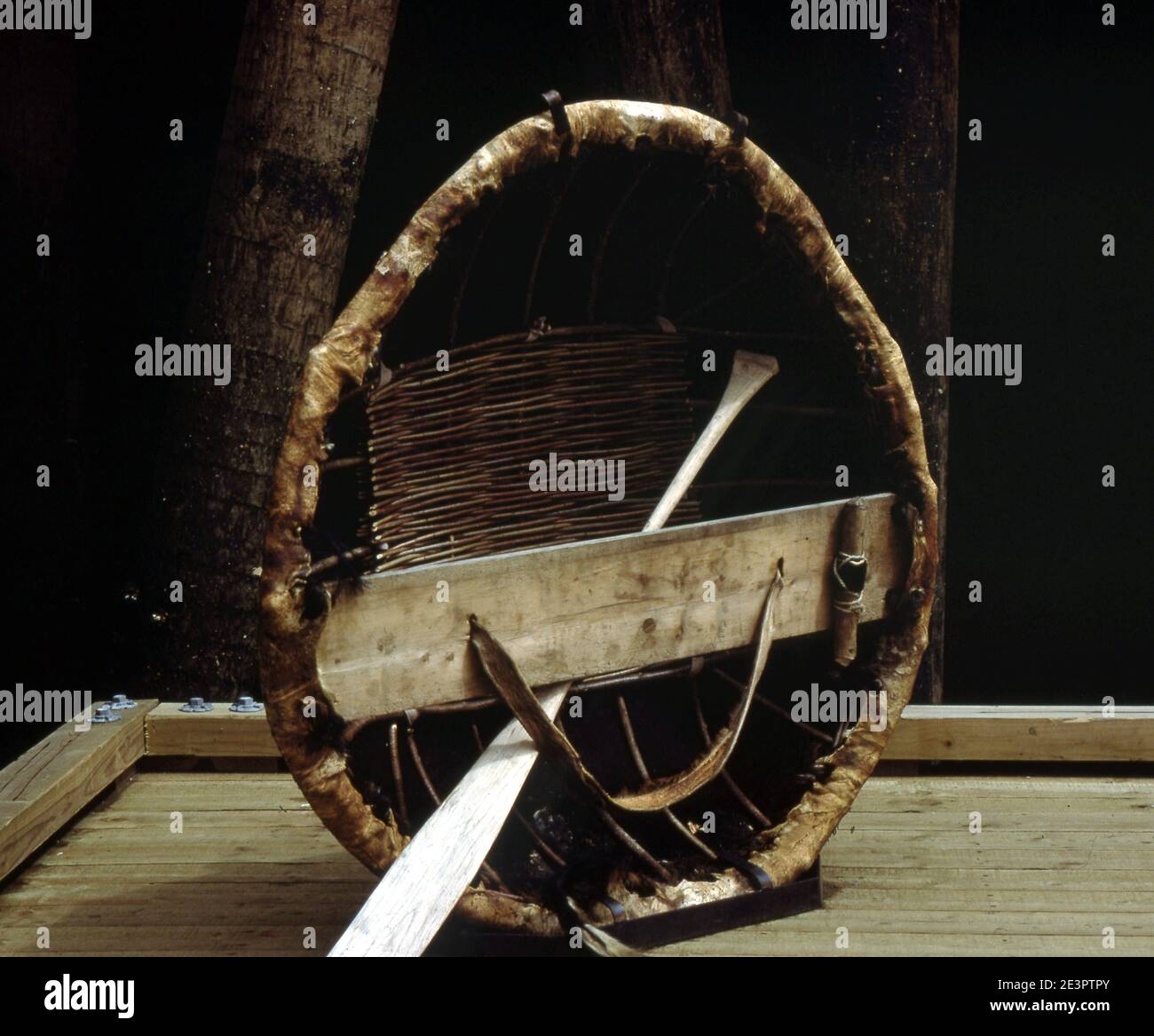 A traditional coracle boat showing the inside Stock Photo - Alamy