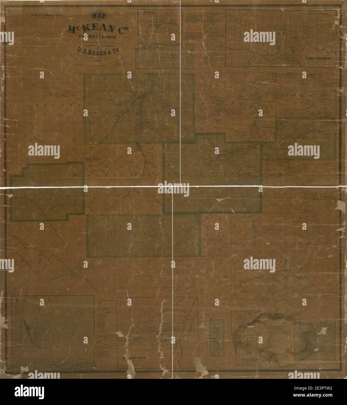 Map of McKean Co., Pennsylvania from actual surveys and official