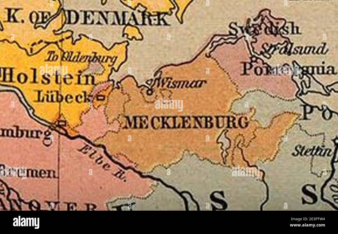 Map of Mecklenburg 1803 Stock Photo Alamy