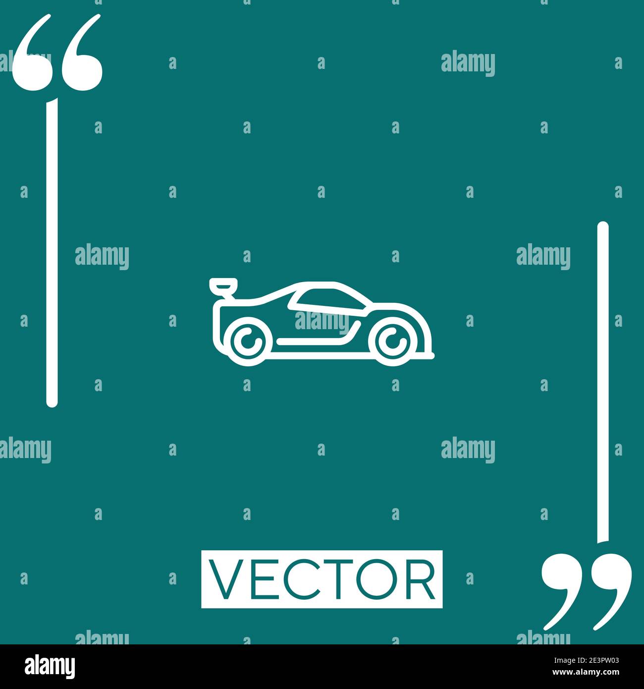 race car vector icon Linear icon. Editable stroked line Stock Vector ...