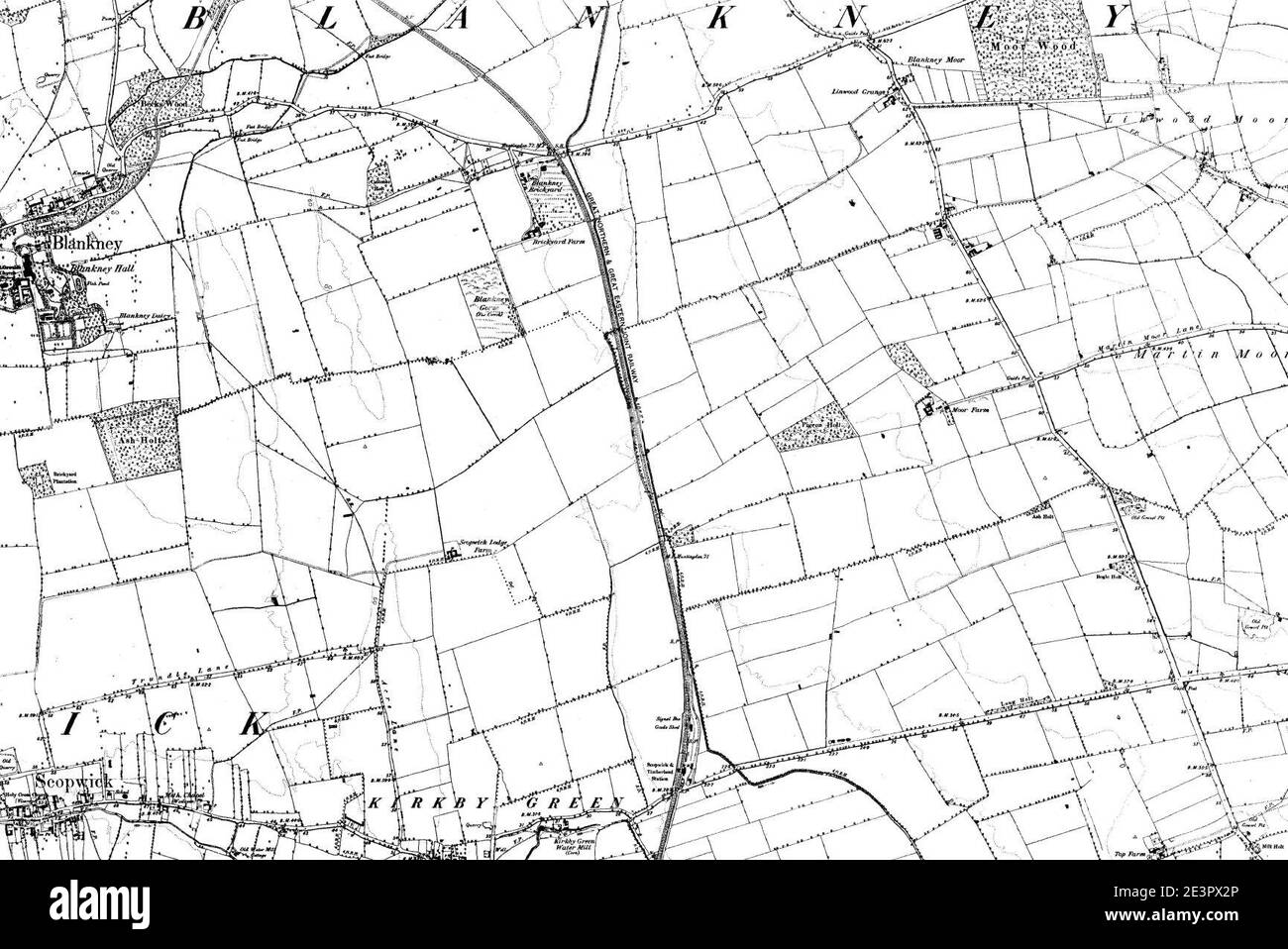 Map of Lincolnshire OS Map name 087NE, Ordnance Survey, 18861897