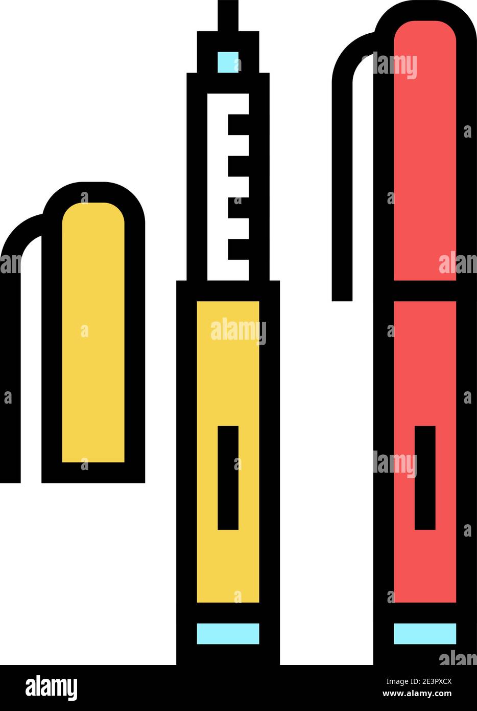 insulin portable pen syringe color icon vector illustration Stock ...
