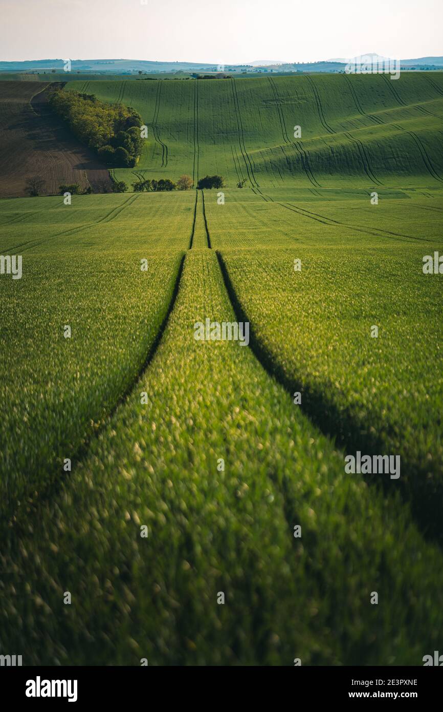 Wonderful landscape of Moravian Tuscany, Czech Republic Stock Photo