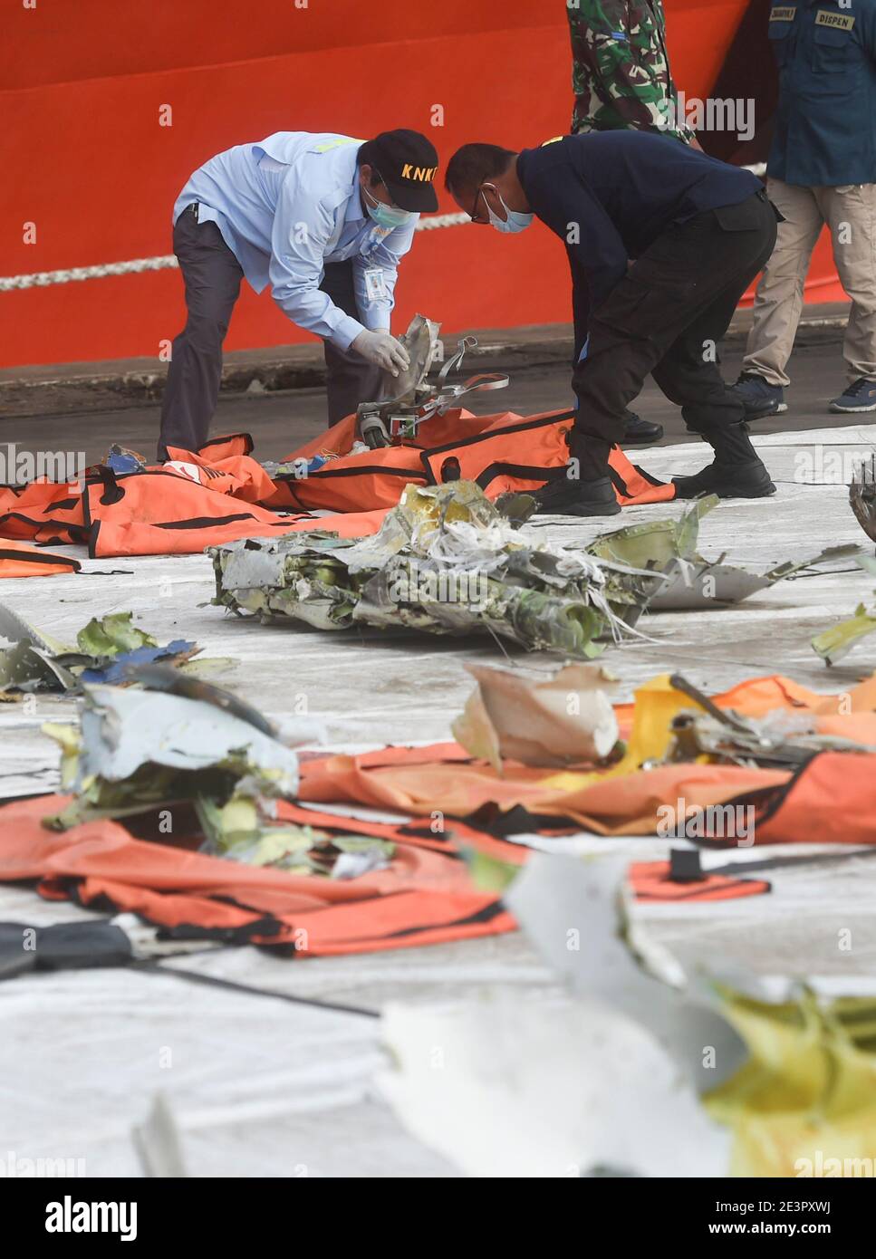 Jakarta, Indonesia. 20th Jan, 2021. An investigator of Indonesia's