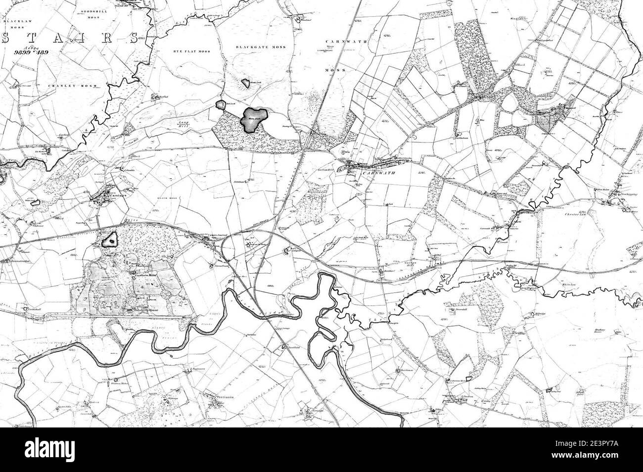 Map of Lanarkshire Sheet 026, Ordnance Survey, 18631865 Stock Photo