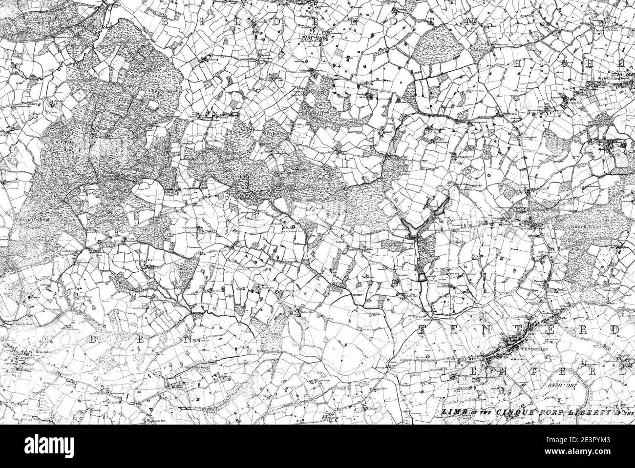 Map of Kent Sheet 071, Ordnance Survey, 1869-1882 Stock Photo - Alamy