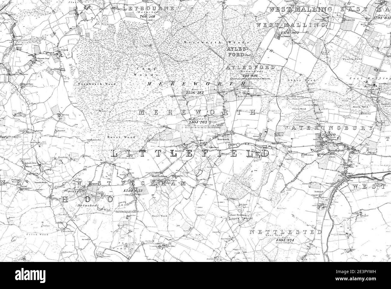 map-of-kent-sheet-041-ordnance-survey-1869-1882-stock-photo-alamy