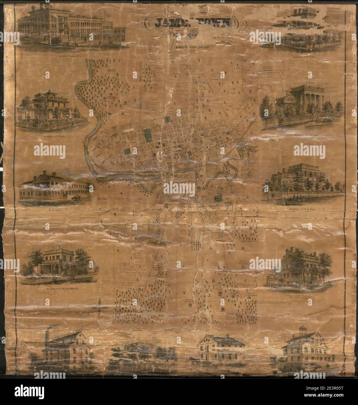 Jamestown new york map hires stock photography and images Alamy
