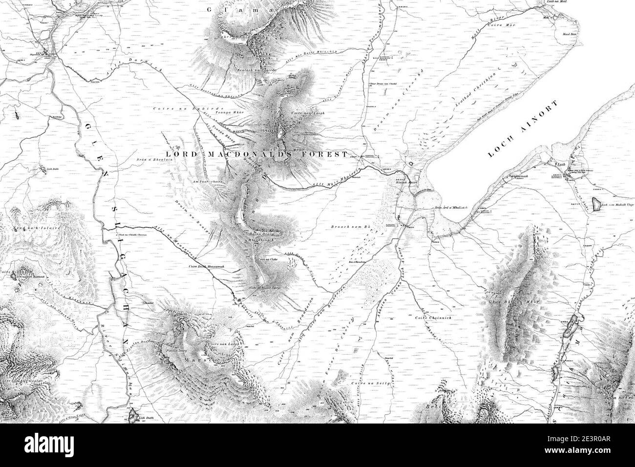 Map of Isle of Skye Sheet 039, Ordnance Survey, 1876-1882 Stock Photo - Alamy