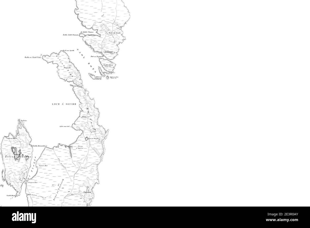Map of Isle of Skye Sheet 019, Ordnance Survey, 1876-1882 Stock Photo - Alamy