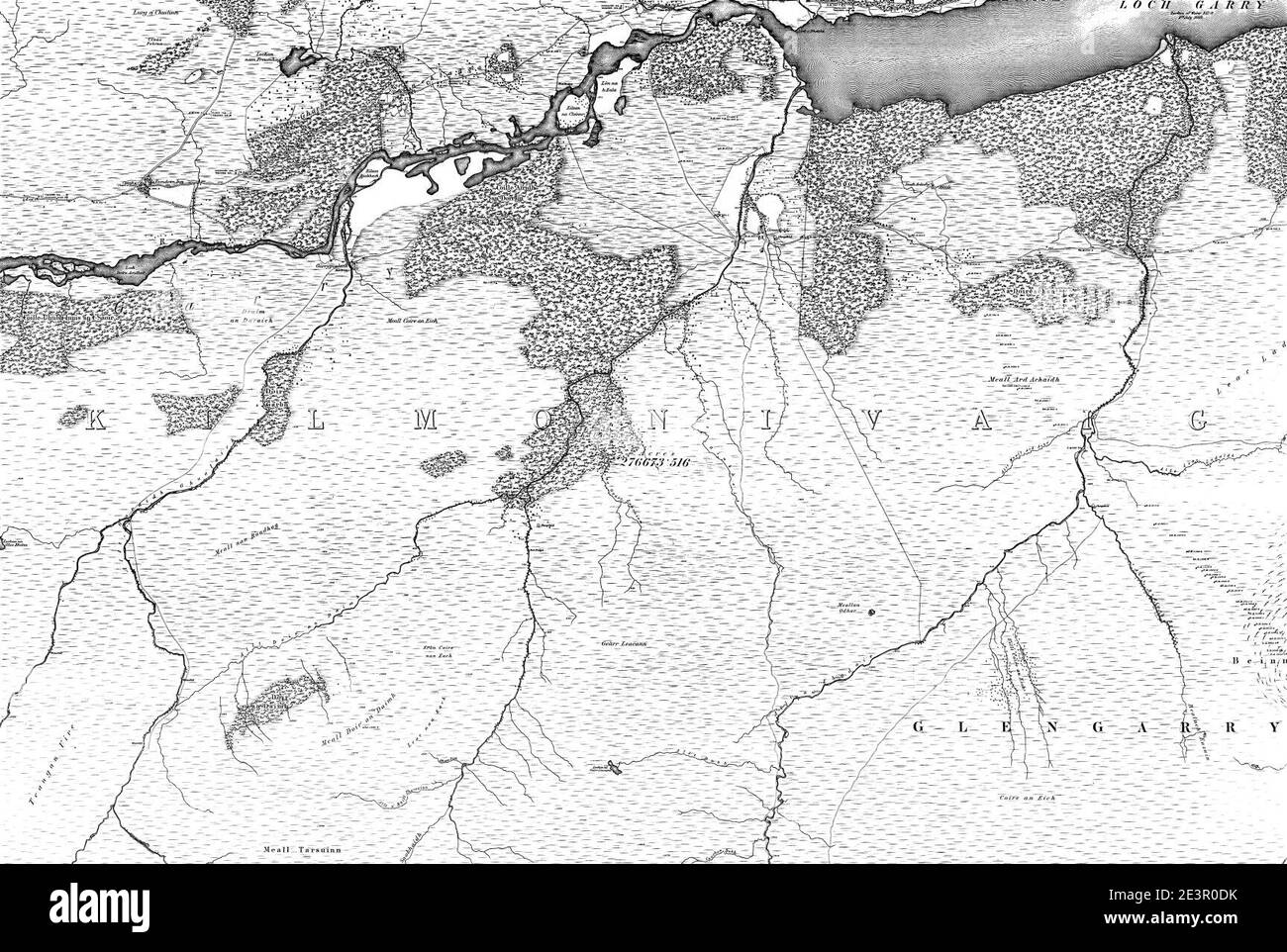 Map of Invernessshire & Skye Sheet 096, Ordnance Survey, 18721881 Stock Photo Alamy