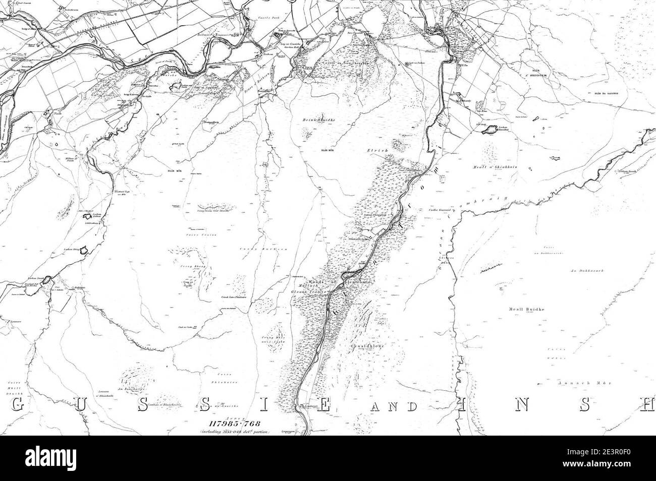 Map of Invernessshire & Skye Sheet 102, Ordnance Survey, 18721881 Stock Photo Alamy