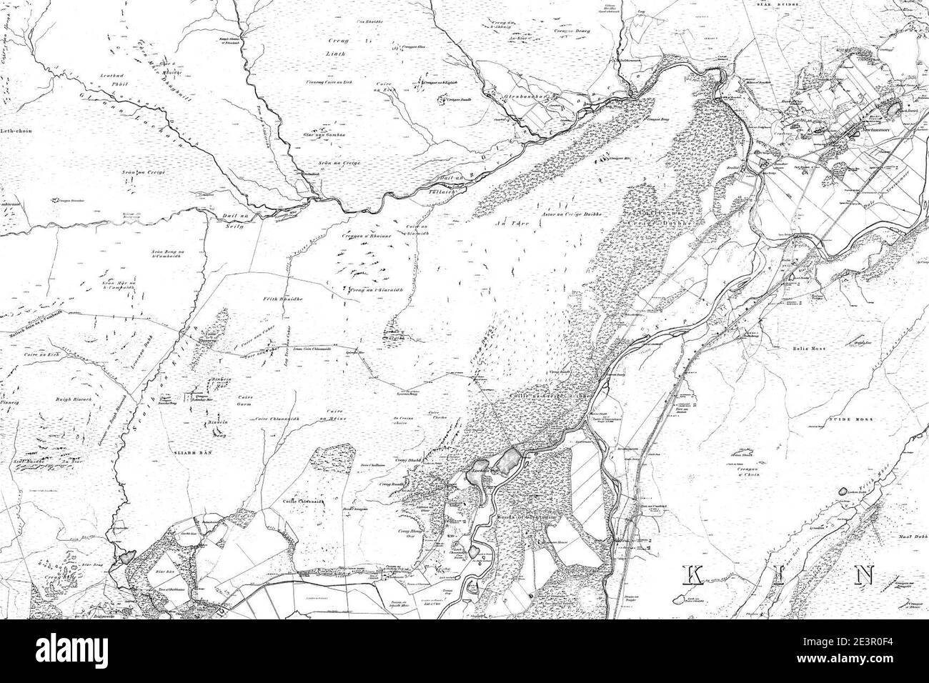 Map of Invernessshire & Skye Sheet 101, Ordnance Survey, 18721881 Stock Photo Alamy