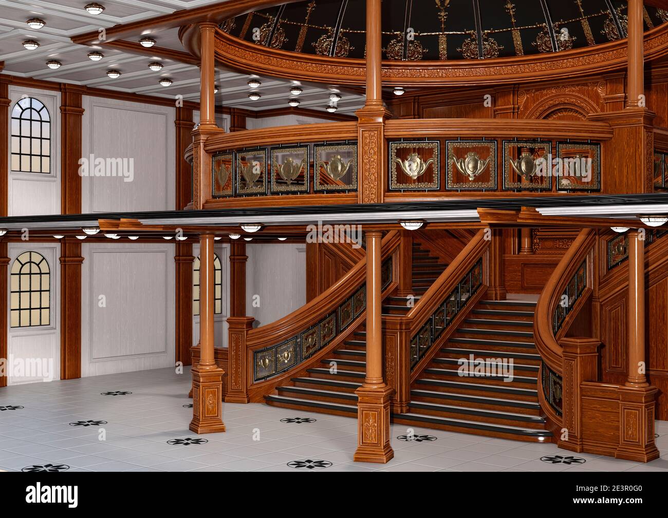 titanic grand staircase model