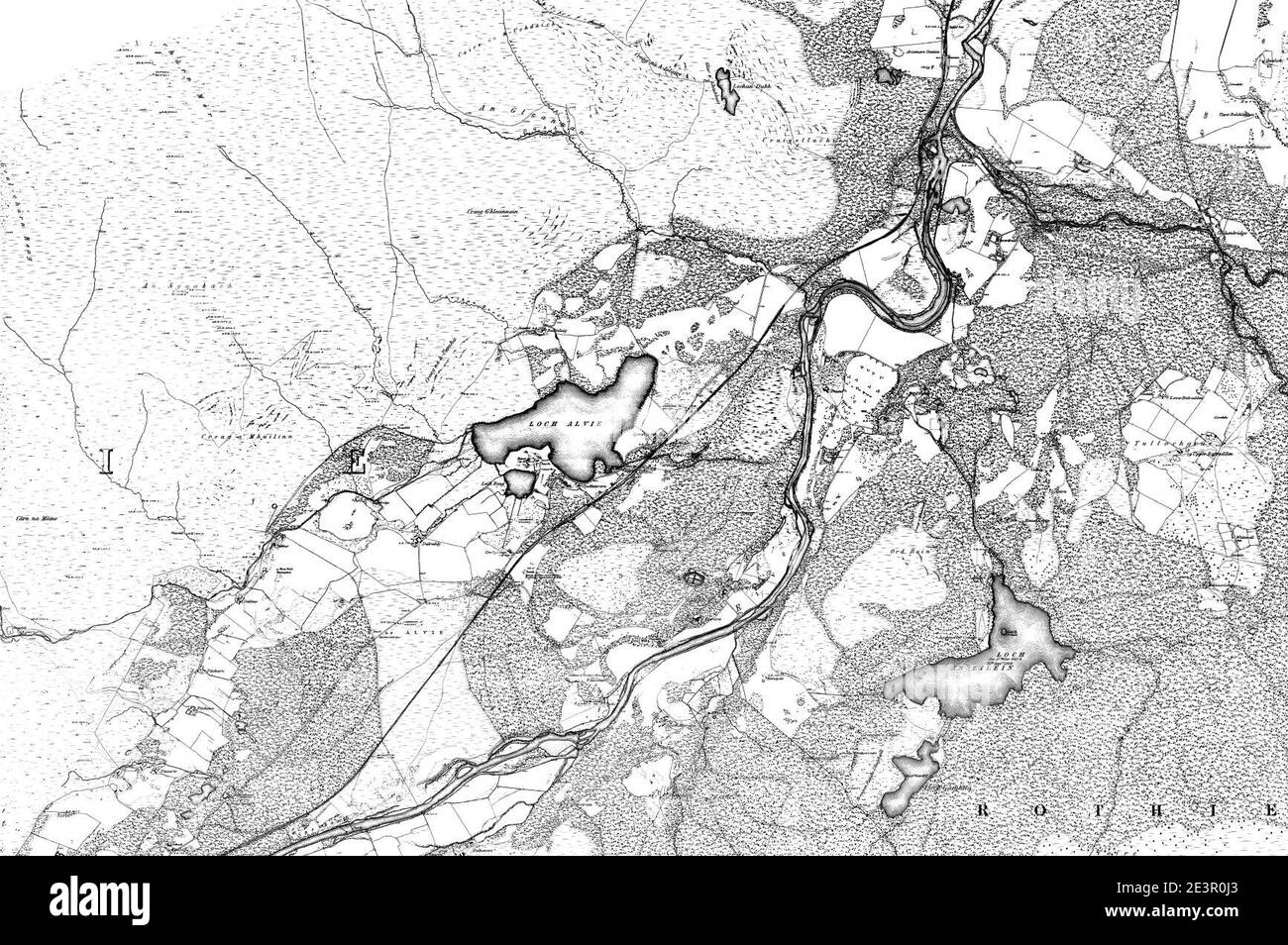 Map of Invernessshire & Skye Sheet 073, Ordnance Survey, 18721881 Stock Photo Alamy
