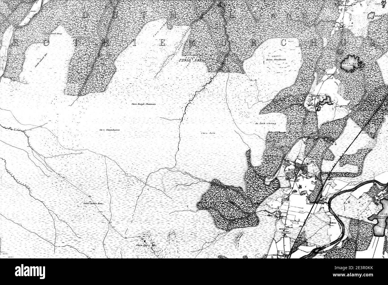 Map of Invernessshire & Skye Sheet 058, Ordnance Survey, 18721881 Stock Photo Alamy