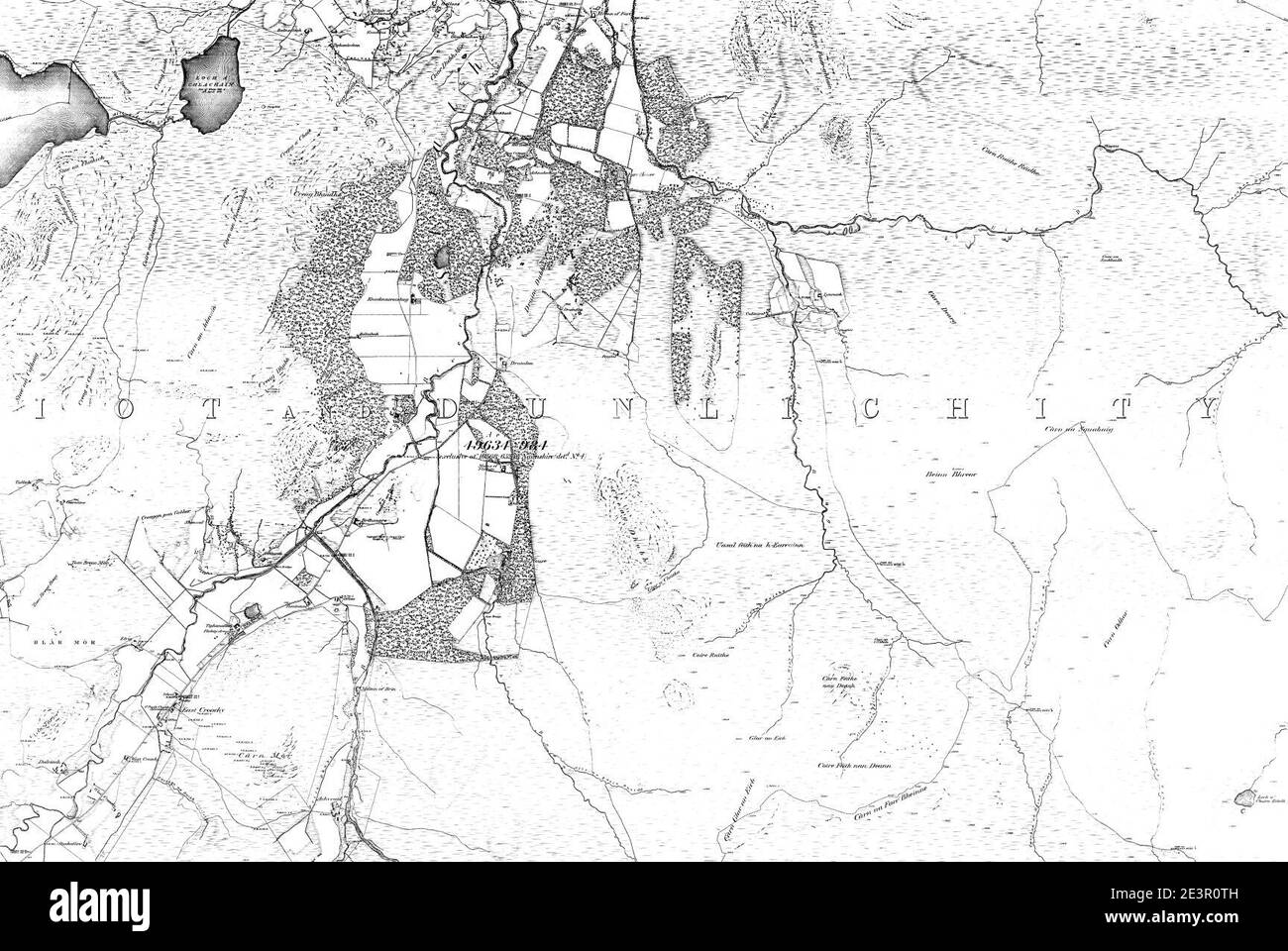 Map of Invernessshire & Skye Sheet 031, Ordnance Survey, 18721881 Stock Photo Alamy