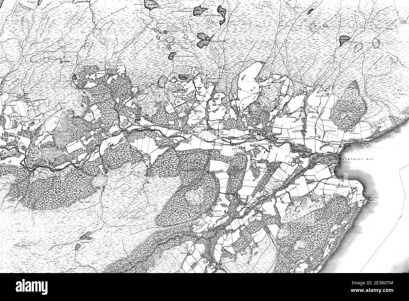 Map of Invernessshire & Skye Sheet 029, Ordnance Survey, 18721881 Stock Photo Alamy