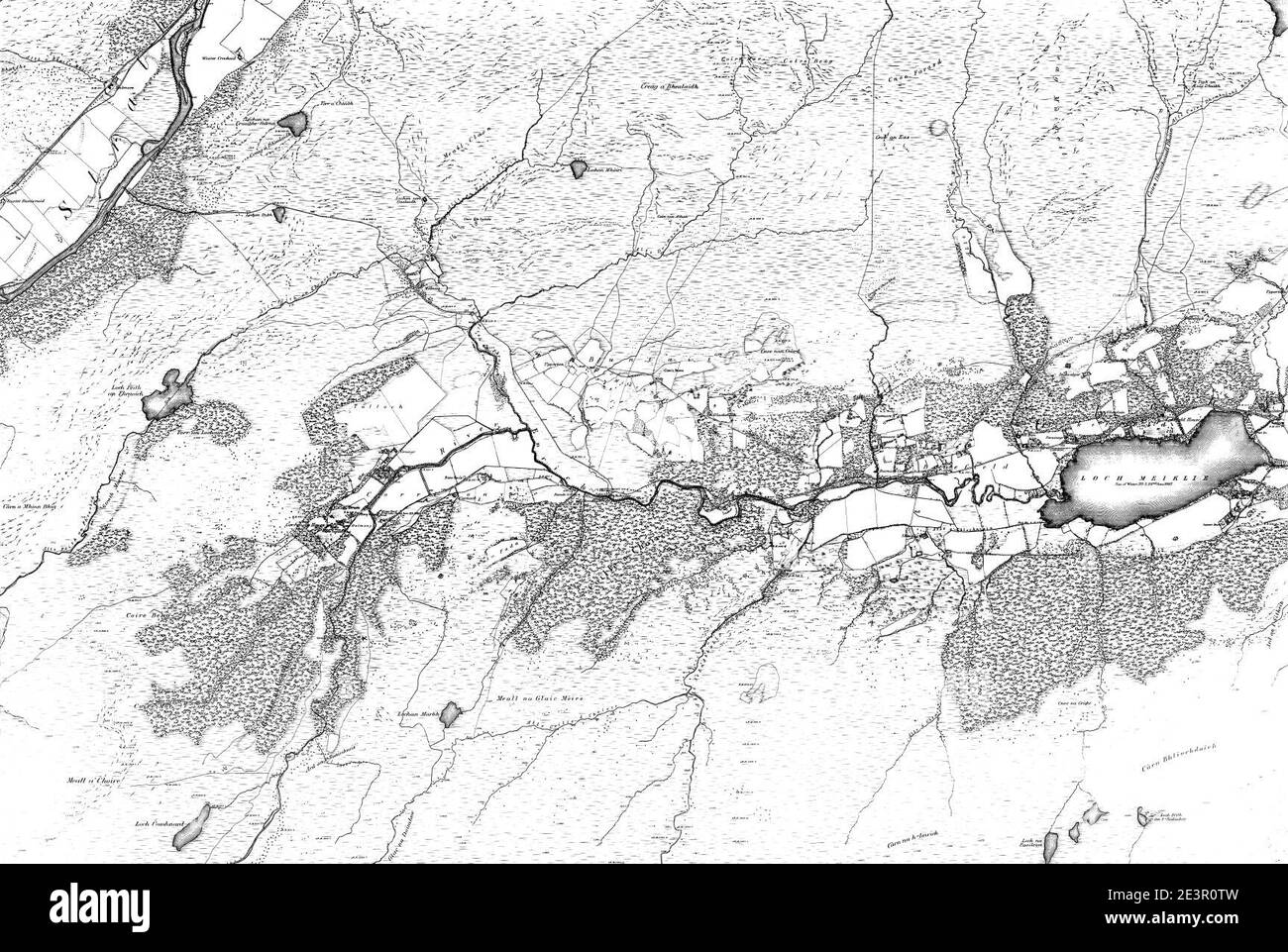 Map of Invernessshire & Skye Sheet 028, Ordnance Survey, 18721881 Stock Photo Alamy