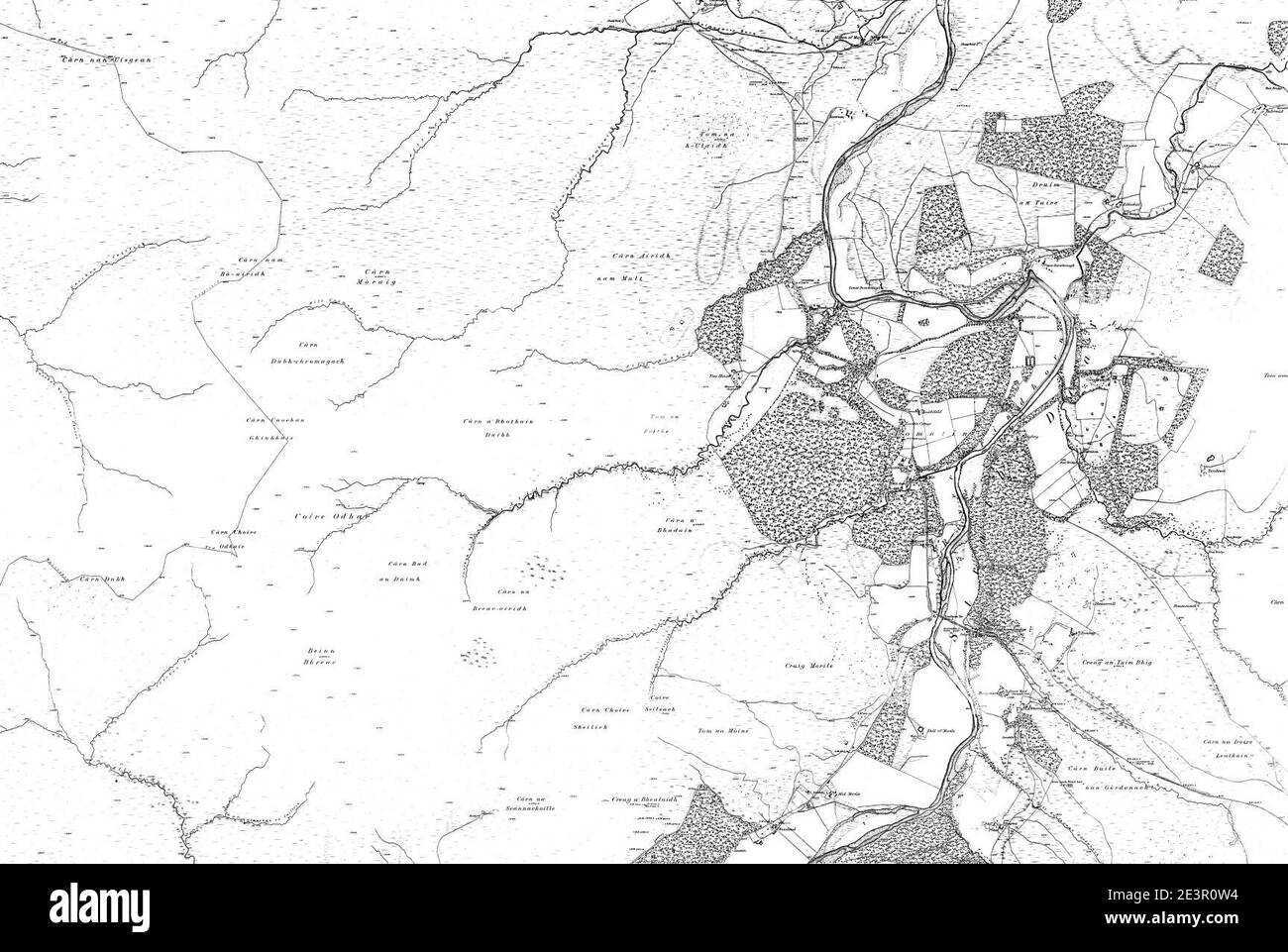 Map of Invernessshire & Skye Sheet 032, Ordnance Survey, 18721881 Stock Photo Alamy