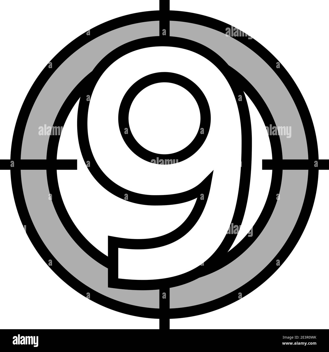 nine number color icon vector illustration Stock Vector
