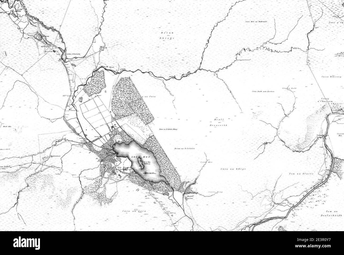 Map of Invernessshire & Skye Sheet 021, Ordnance Survey, 18721881 Stock Photo Alamy