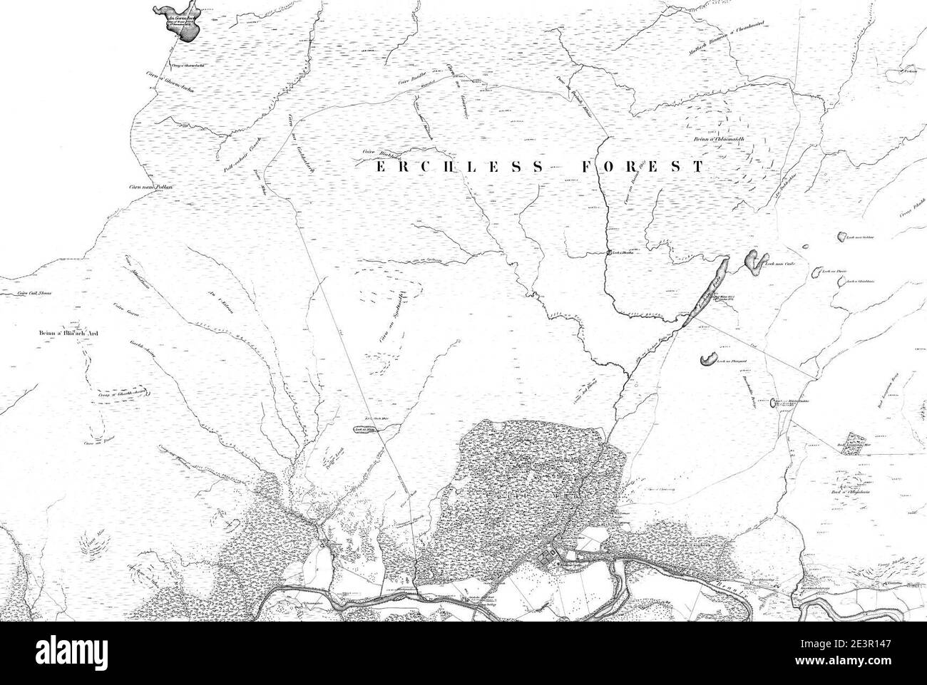Map of Invernessshire & Skye Sheet 009, Ordnance Survey, 18721881 2 Stock Photo Alamy