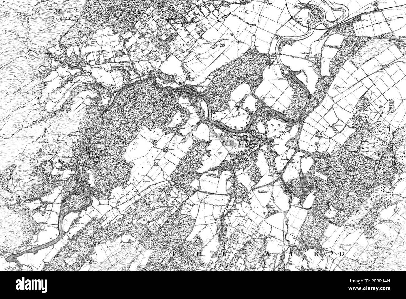 Map of Invernessshire & Skye Sheet 010, Ordnance Survey, 18721881 Stock Photo Alamy