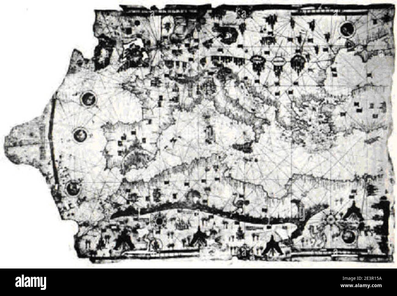 Map of Ibn Ben Zara (1487 Stock Photo - Alamy