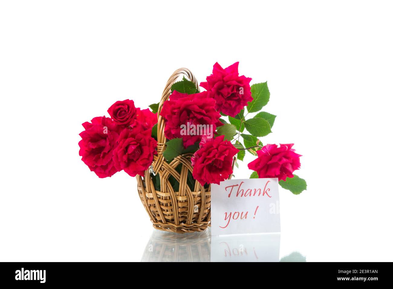bouquet of beautiful red roses isolated on white background Stock Photo ...