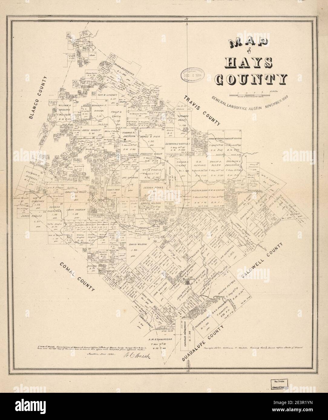 Map Of Hays County Texas Map Of Hays County, Texas Stock Photo - Alamy