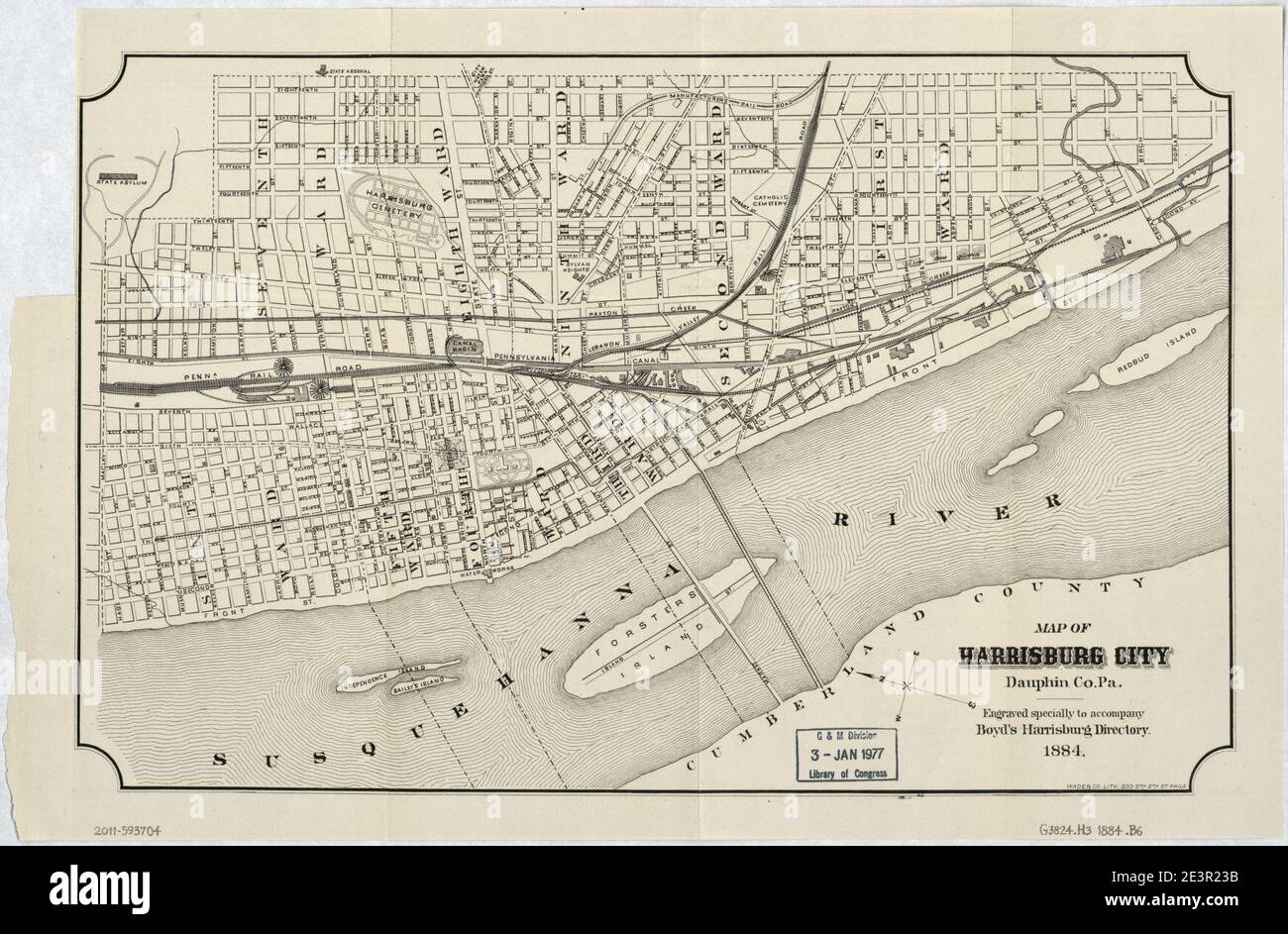 Harrisburg Colorful Map