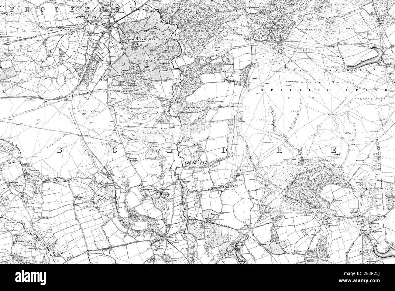 Map of Hampshire Sheet 080, Ordnance Survey, 1866-1889 Stock Photo - Alamy