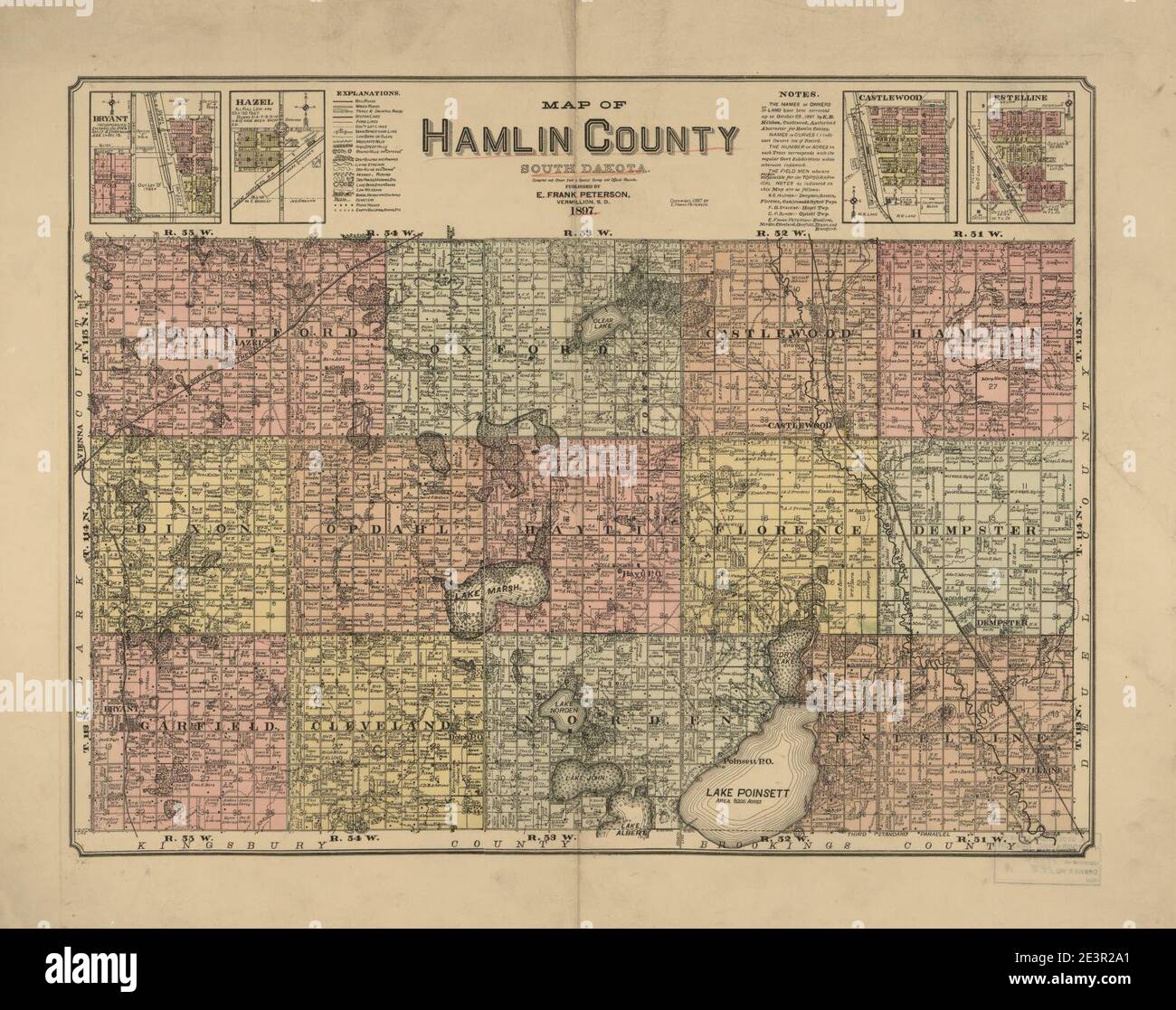 Map of Hamlin County, South Dakota compiled and drawn from a special