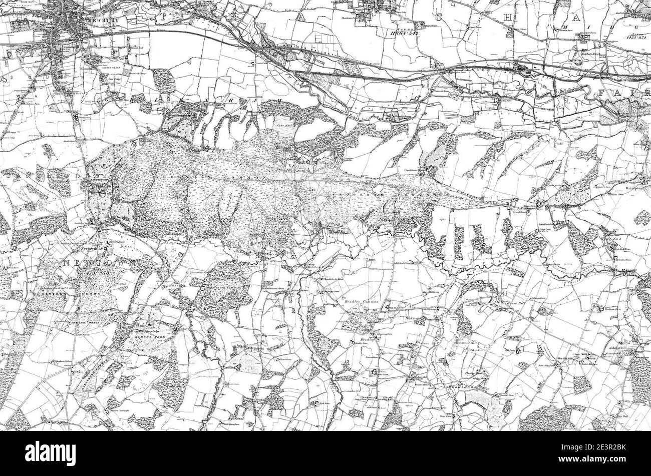Map of Hampshire Sheet 003, Ordnance Survey, 18661889 Stock Photo Alamy