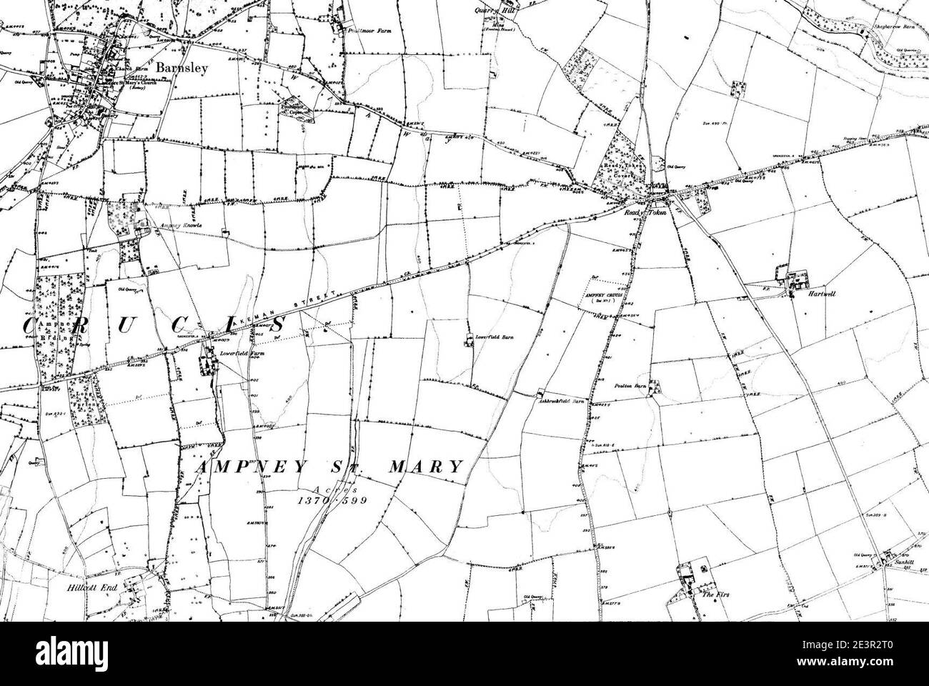 Map of Gloucestershire OS Map name 052NW, Ordnance Survey, 18841894