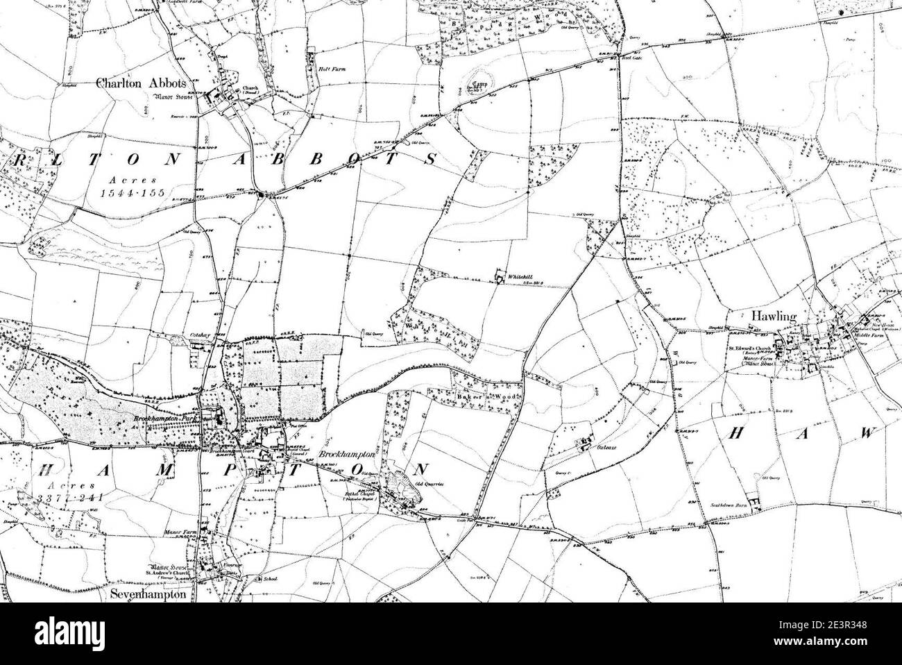 Map of Gloucestershire OS Map name 027NE, Ordnance Survey, 18841894