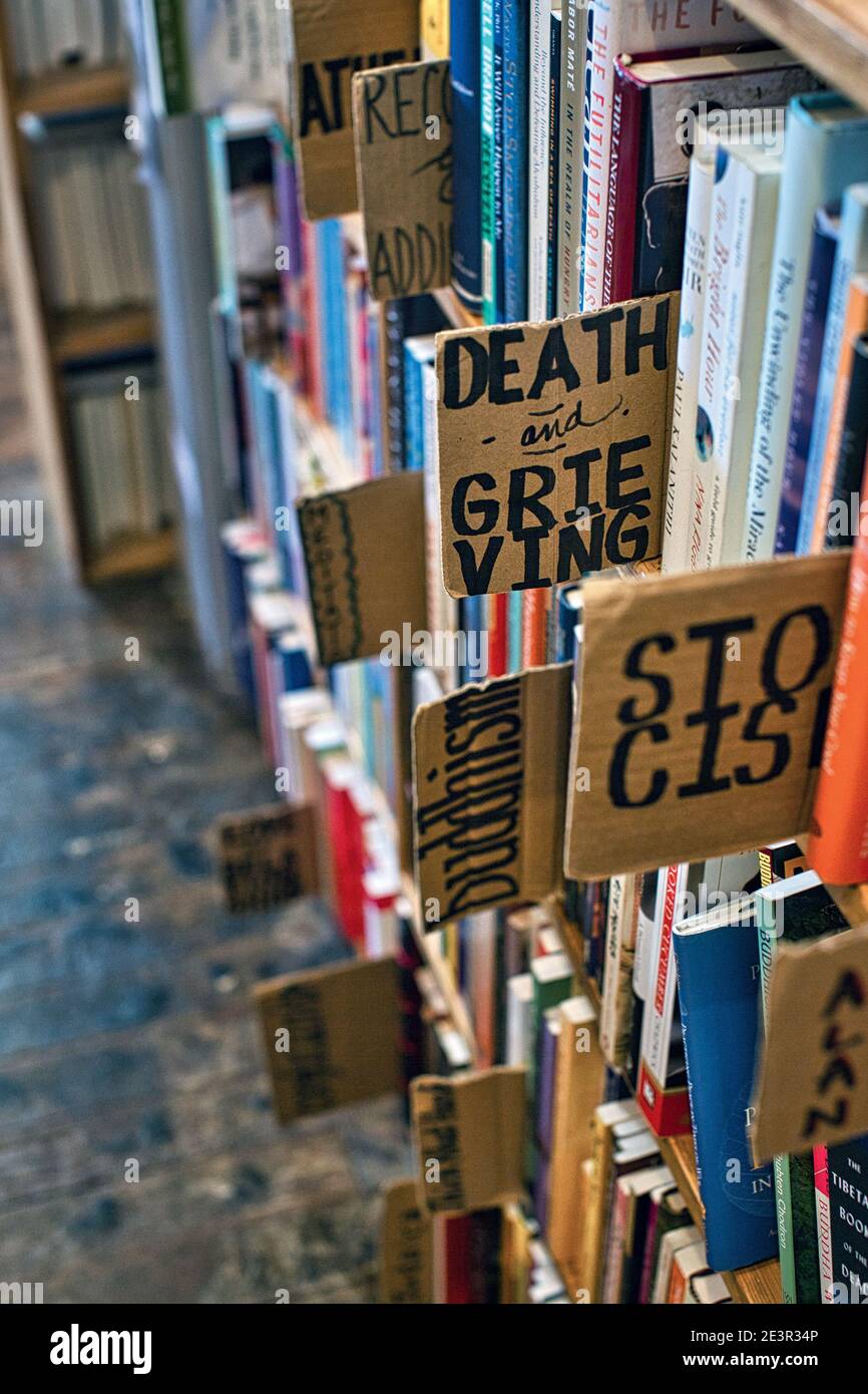 USA / California / San Francisco / Bookstores / Bookshelfs from the Independent bookstore Dog Eared Books,San Francisco, California. © Horst Friedrich Stock Photo