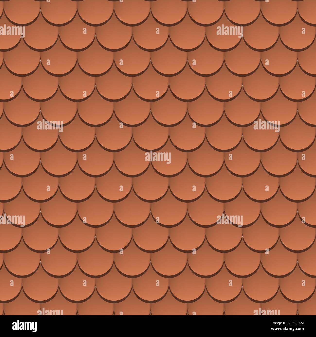 Roof tile vector texture pattern. Rooftop terracota tile Stock Vector