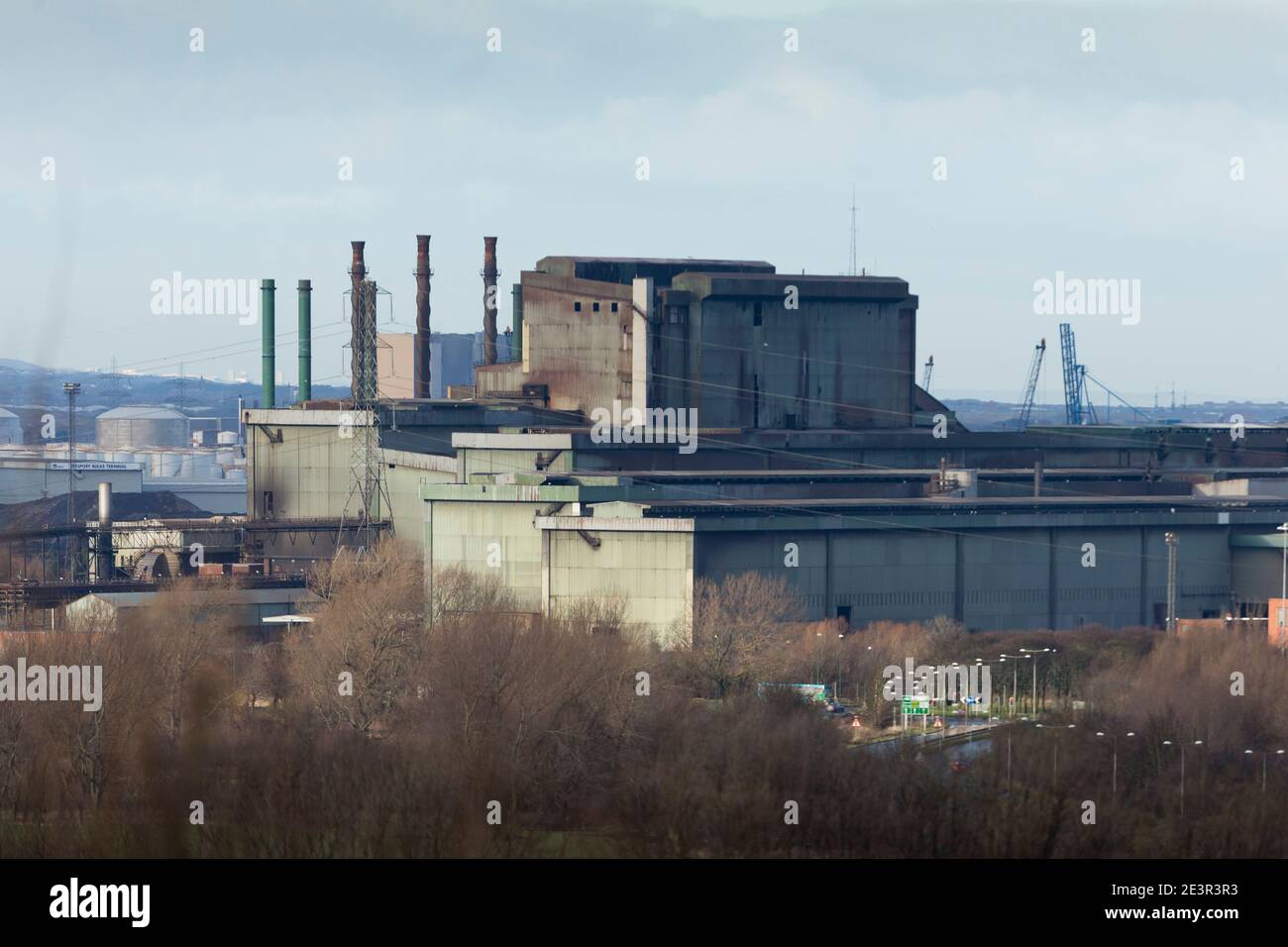 The Redcar Blast furnace, part of Teesside Steelworks. Once the second largest blast furnace in Europe. The steelworks closed in 2015, as a result of Stock Photo