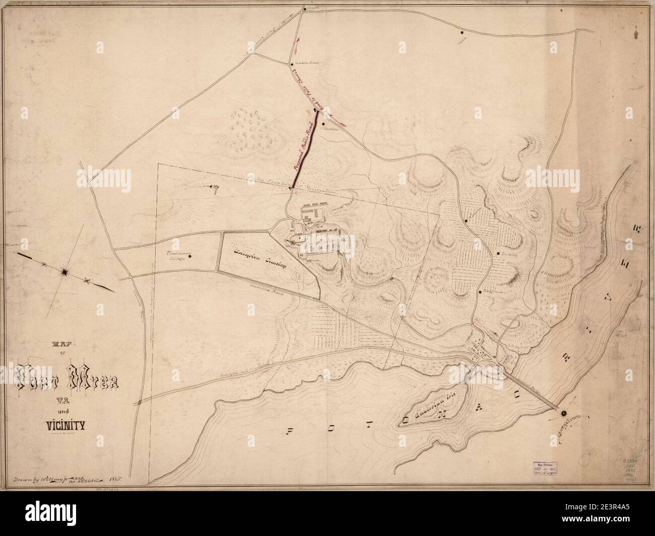 Map of Fort Myer, Va. and vicinity Stock Photo Alamy