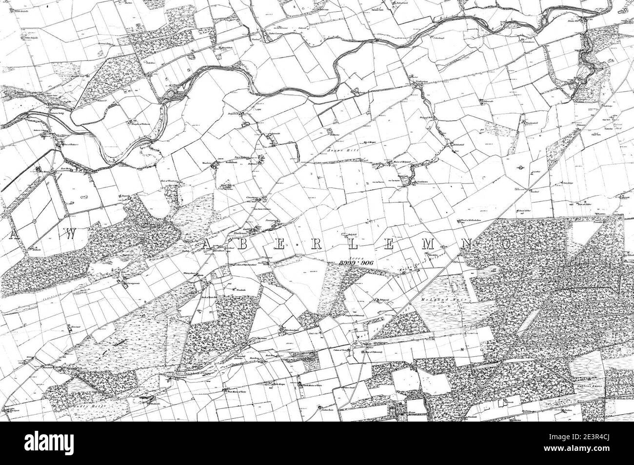 Map of Forfarshire Sheet 033, Ordnance Survey, 1865-1869 Stock Photo ...