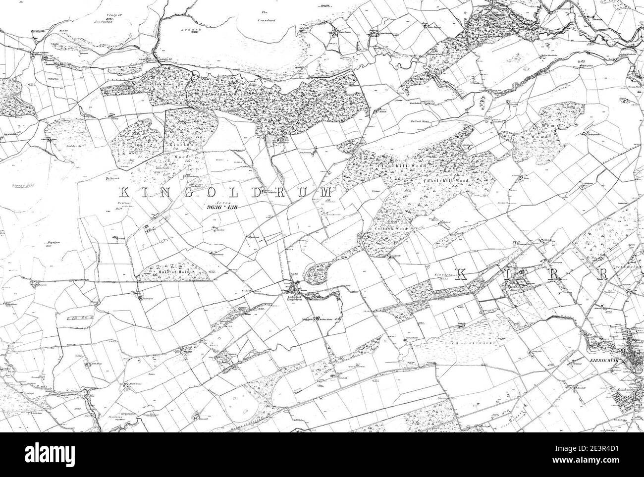 Map of Forfarshire Sheet 031, Ordnance Survey, 1865-1869 Stock Photo ...