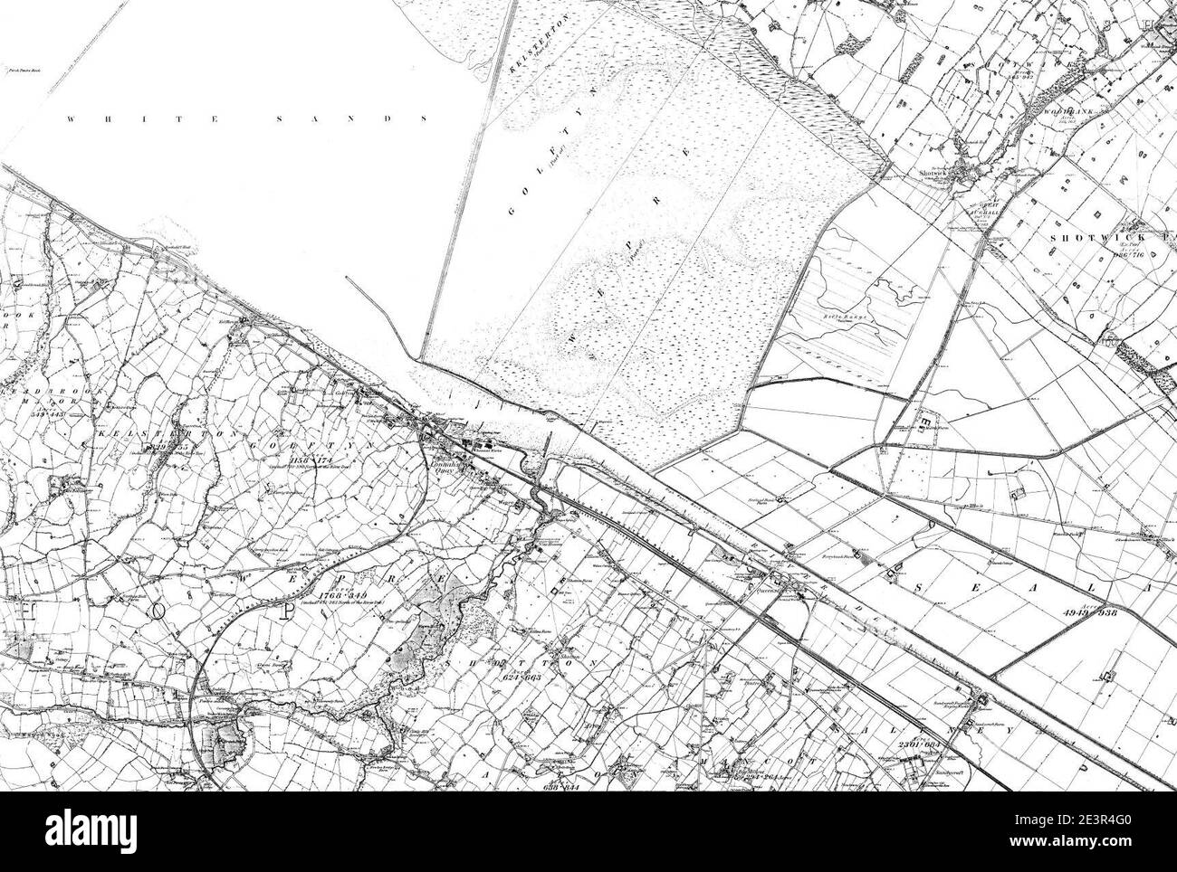 Map of Flintshire Sheet 010, Ordnance Survey, 18781882 Stock Photo Alamy