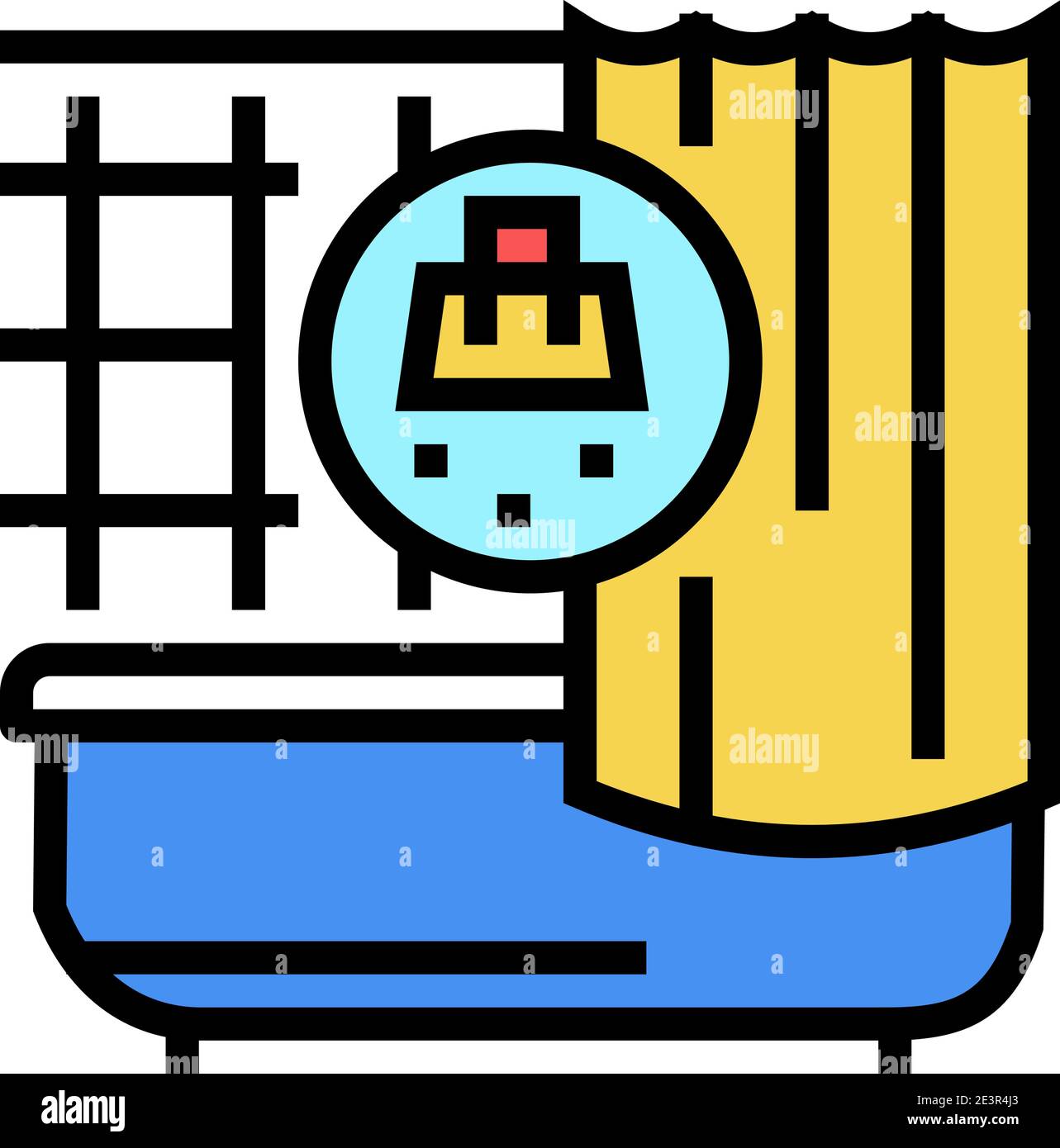 bathroom cleaning color icon vector illustration Stock Vector Image ...