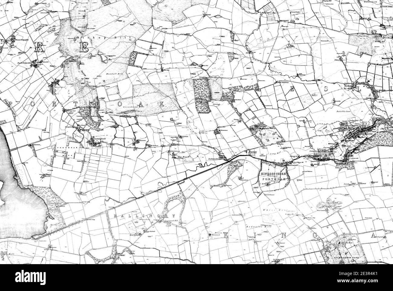 Map of Fifeshire Sheet 023, Ordnance Survey, 18551857 Stock Photo Alamy