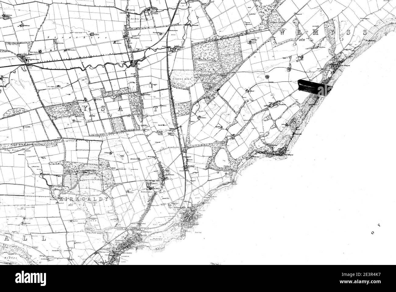 Map of Fifeshire Sheet 032, Ordnance Survey, 18551857 Stock Photo Alamy