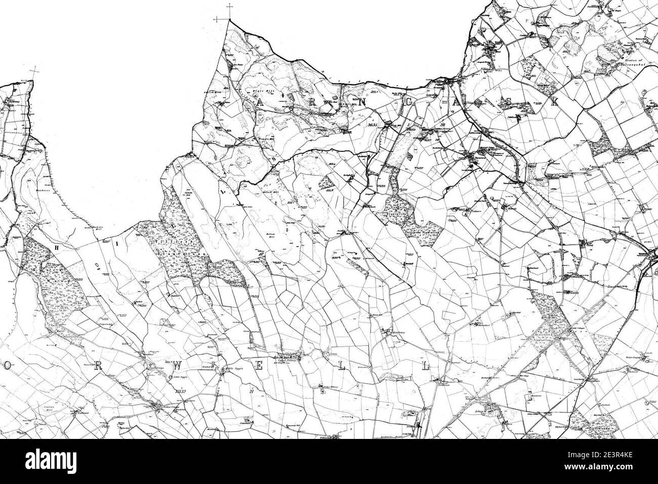 Map of Fifeshire Sheet 015, Ordnance Survey, 18551857 Stock Photo Alamy